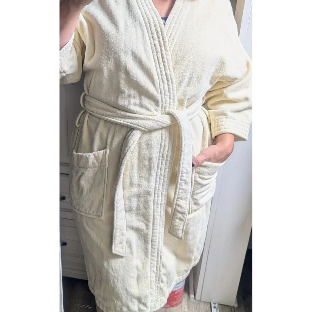 The Men's Store Bloomingdale's Heavy Cotton Bathrobe Robe Made In Brazil Vintage